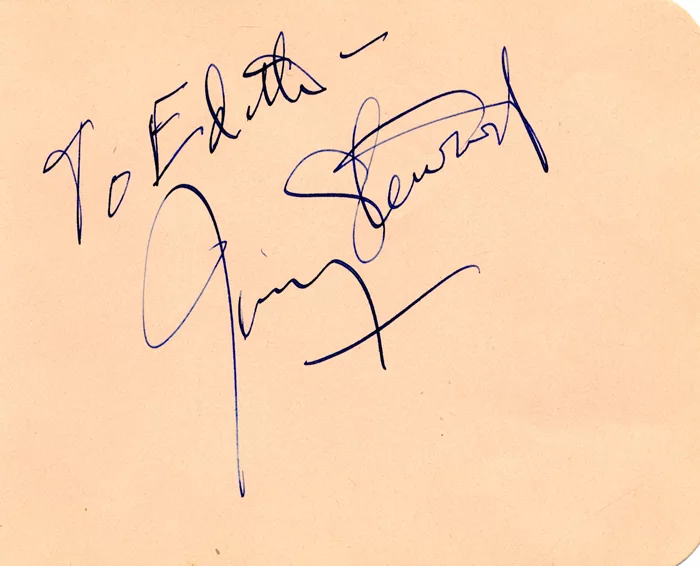 James Stewart autograph