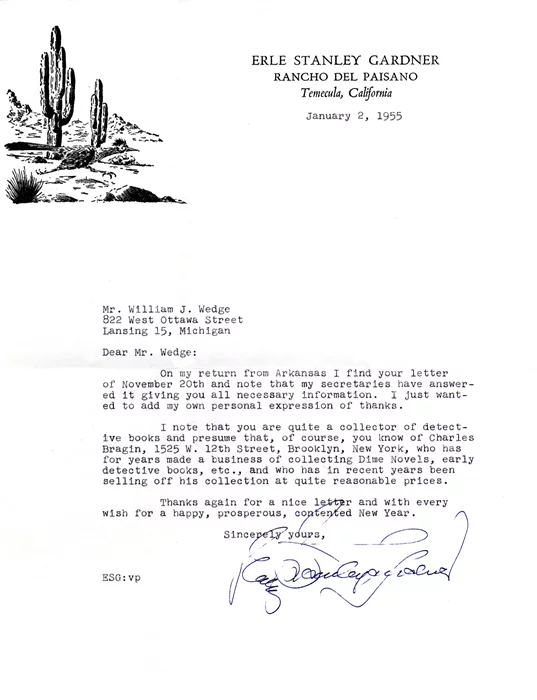 Erle Stanley Gardner autograph