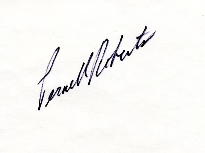 Pernell Roberts autograph