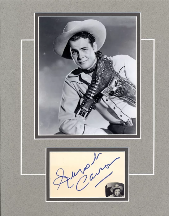 Sunset Carson autograph