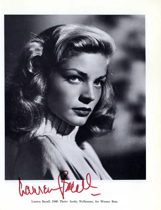 Lauren Bacall autograph
