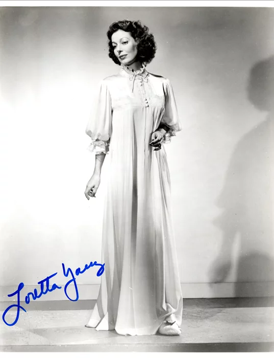 Loretta Young autograph