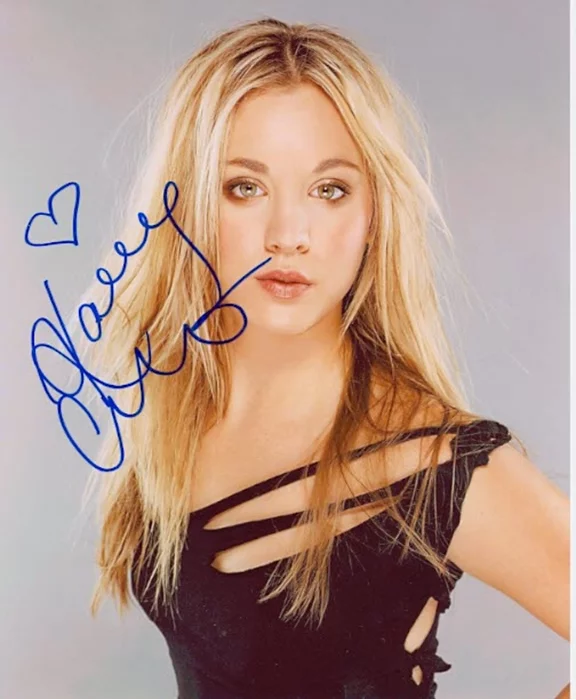 Kaley Cuoco autograph