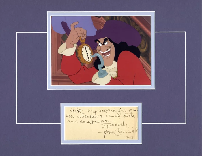 Hans Conried as Captain Hook autograph