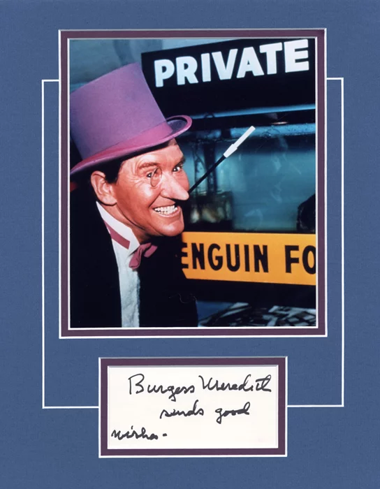 Burgess Meredith autograph