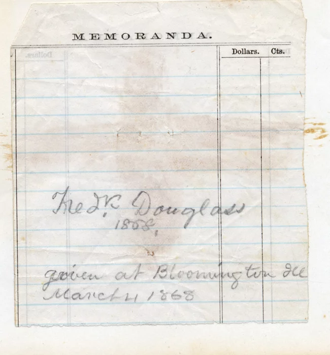 Frederick Douglass autograph