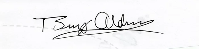 Buzz Aldrin autograph