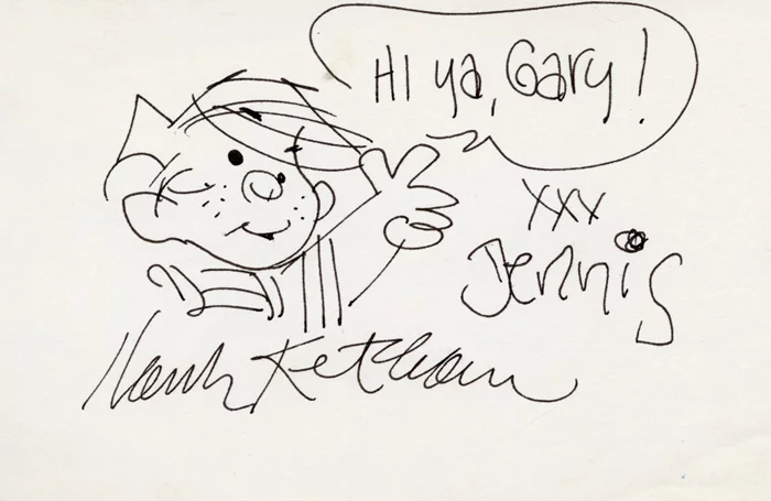 Hank Ketcham autograph