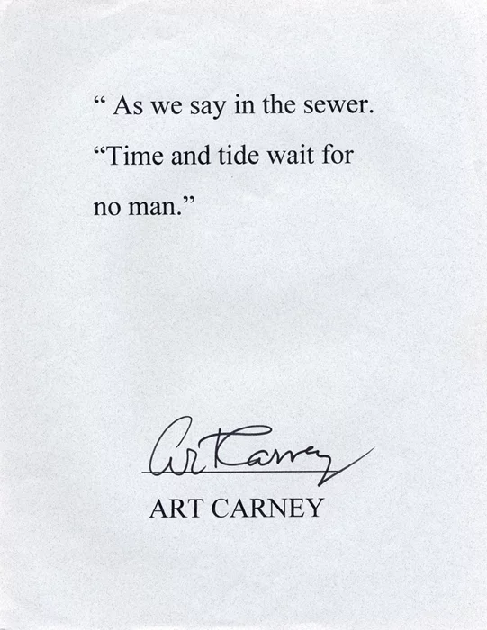 Art Carney autograph