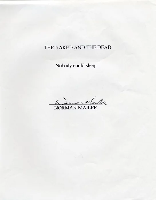 Norman Mailer autograph