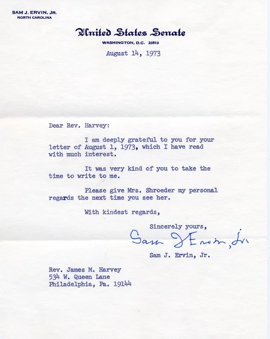 Sam Ervin autograph