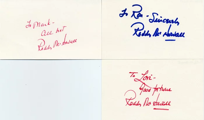Roddy McDowall autograph