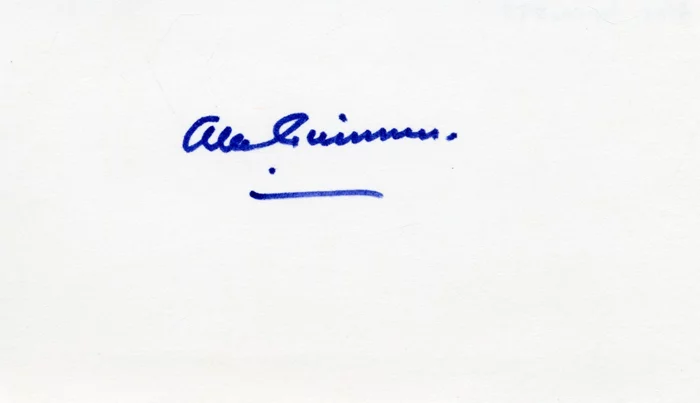 Alec Guinness autograph