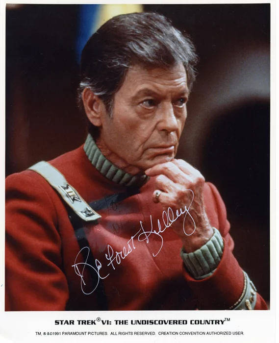 Deforest Kelley autograph
