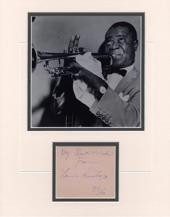Louis Armstrong autograph