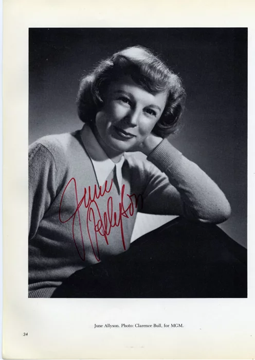 June Allyson autograph