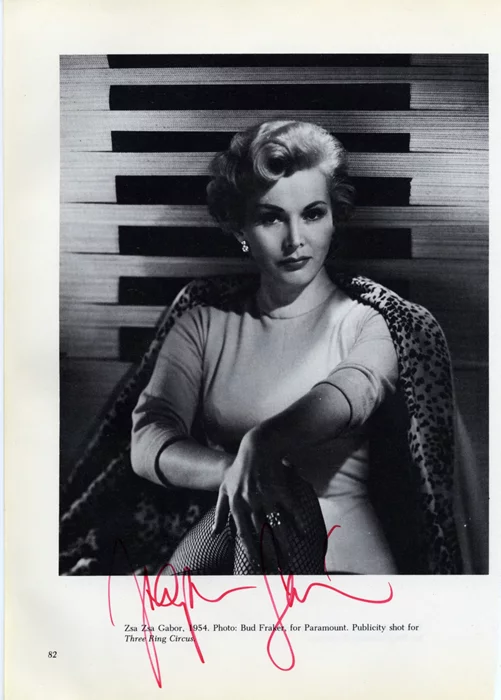 Zsa Zsa Gabor autograph