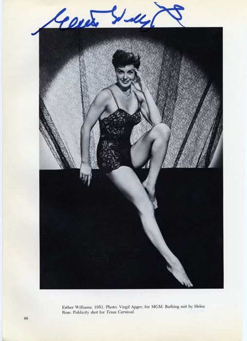 Esther Williams autograph