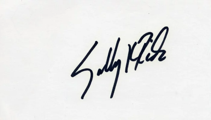 Sally K. Ride autograph