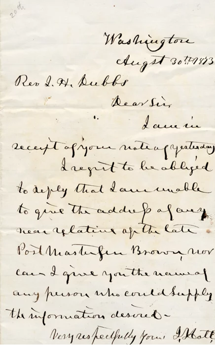 Joseph Holt autograph