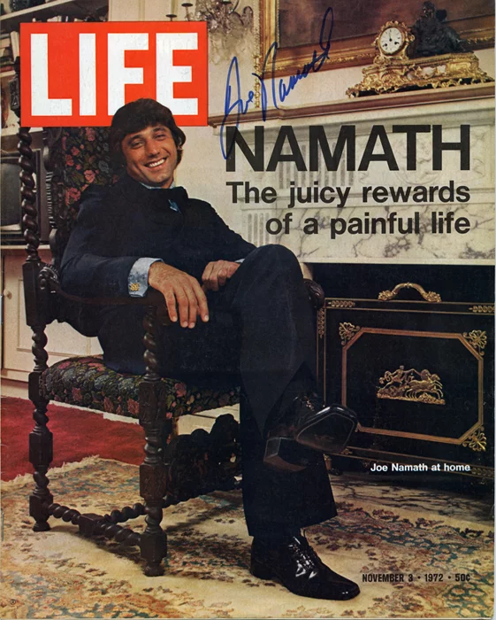 Joe Namath autograph