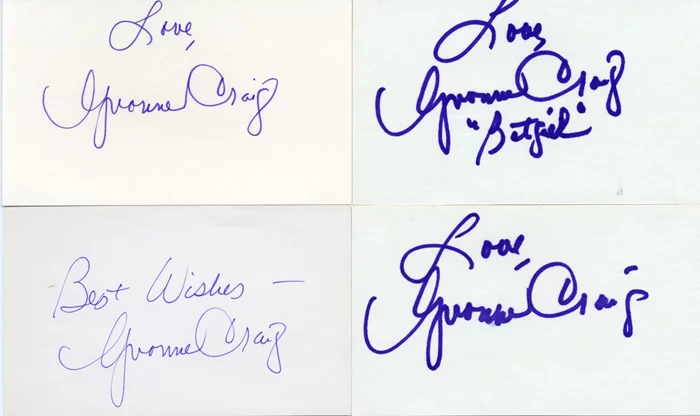 Yvonne Craig autograph