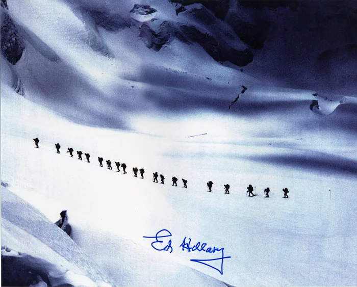 Sir Edmund Hillary autograph