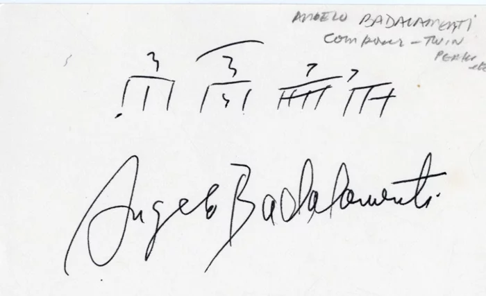 Angelo Badalamenti autograph