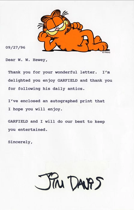 Jim Davis autograph