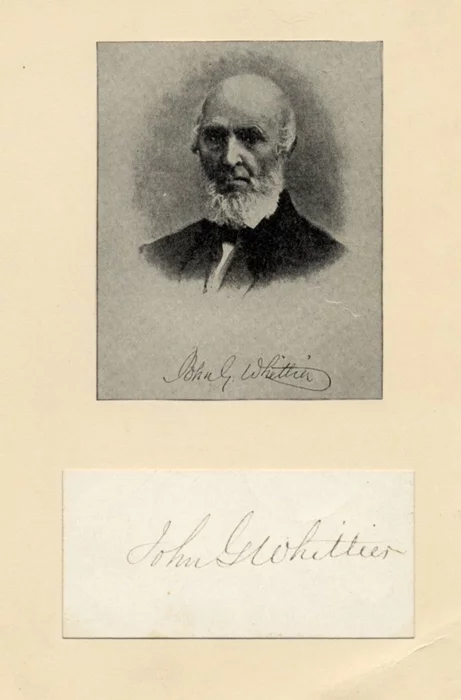 John Greenleaf Whittier autograph