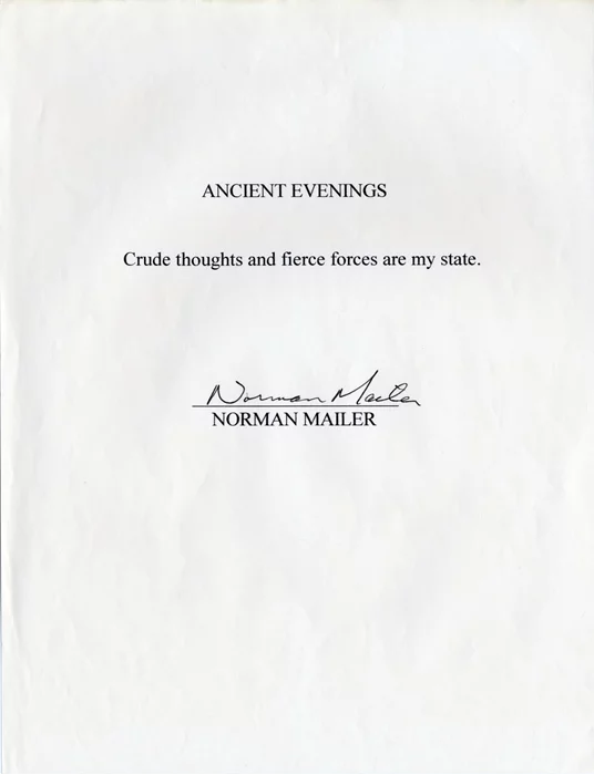 Norman Mailer autograph