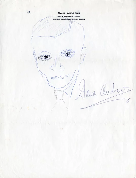 Dana Andrews autograph