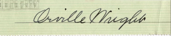 Orville Wright autograph
