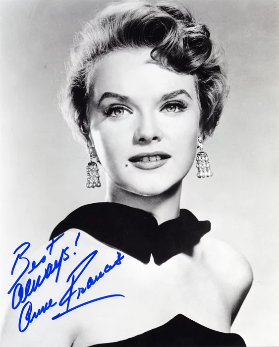 Anne Francis autograph