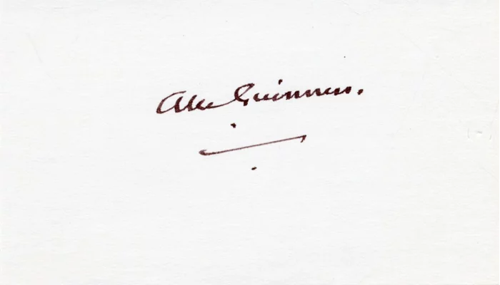 Alec Guinness autograph