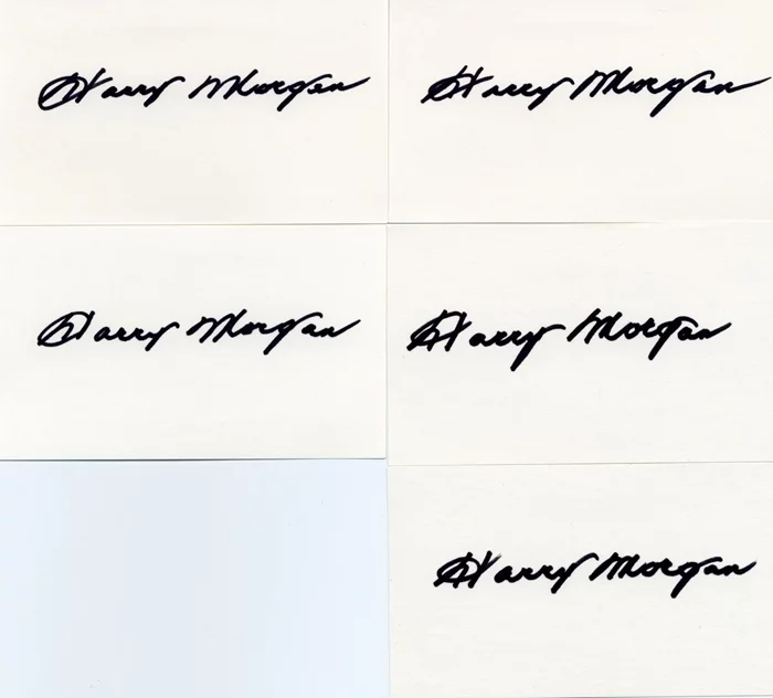 Harry Morgan autograph
