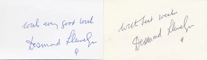 Desmond Llewelyn autograph