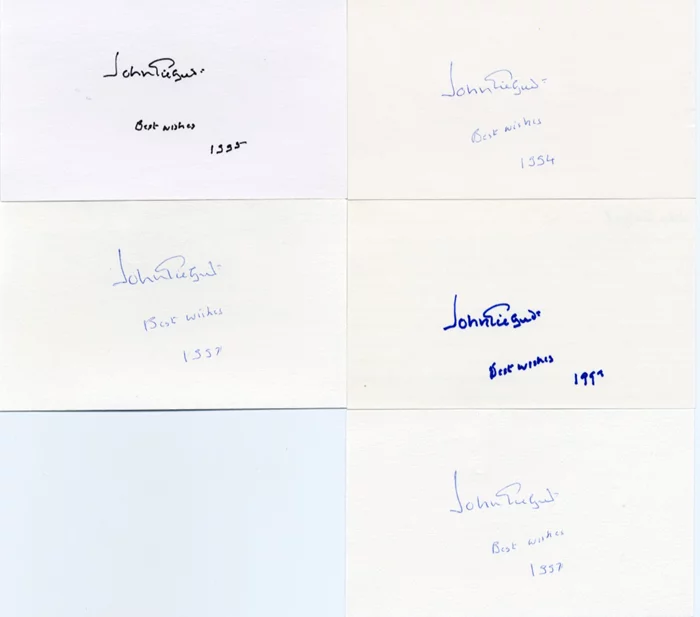 John Gielgud autograph