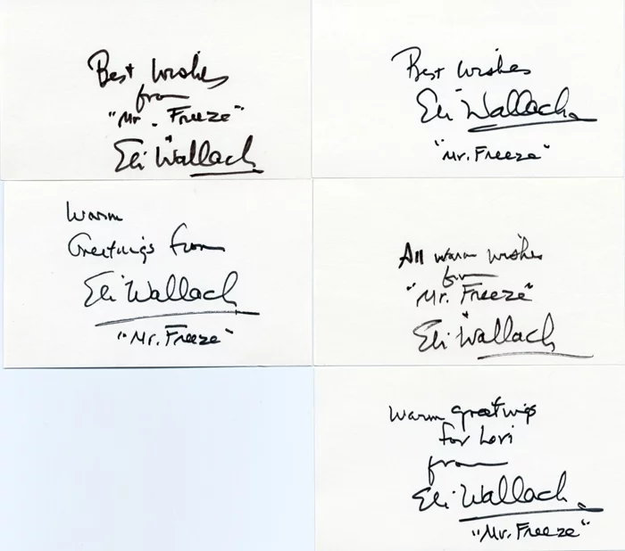 Eli Wallach autograph