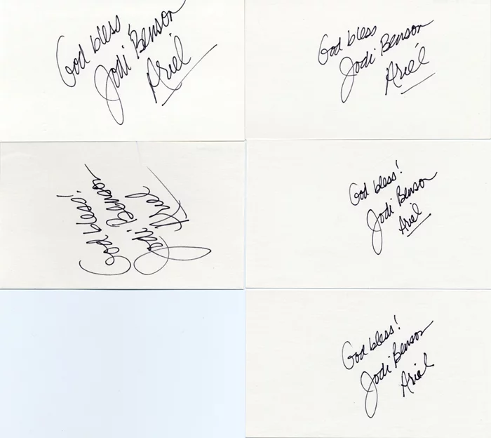 Jodi Benson autograph
