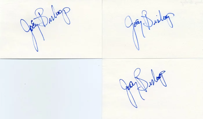 Joey Bishop autograph