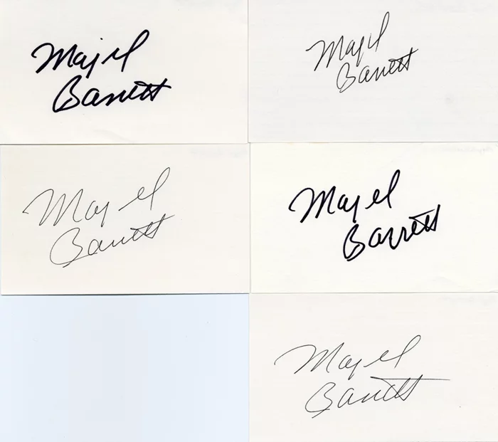 Majel Barrett autograph