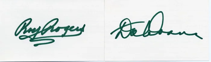Roy Rogers & Dale Evans autograph