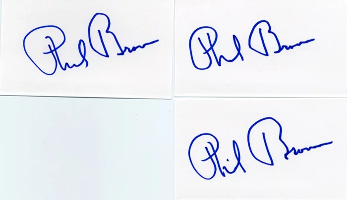 Phil Brown autograph
