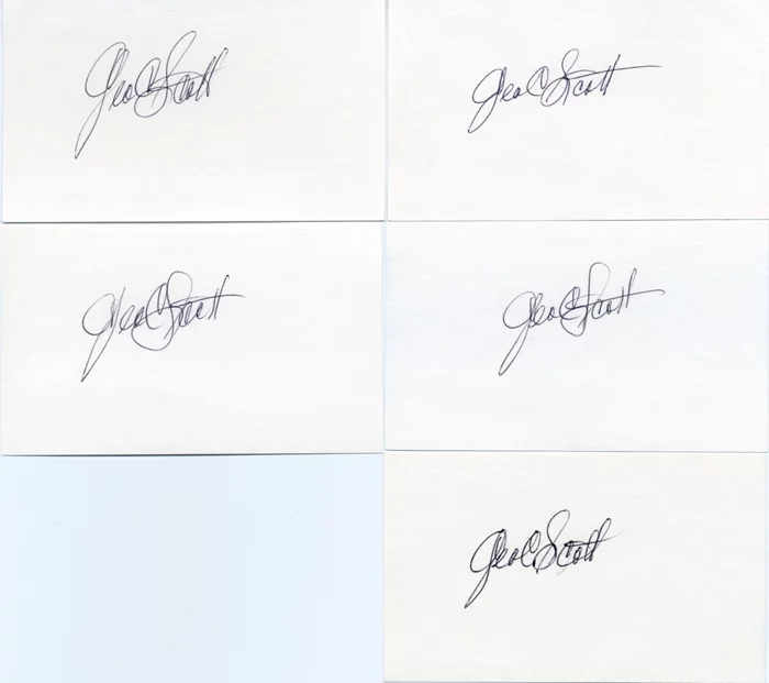 George C. Scott autograph