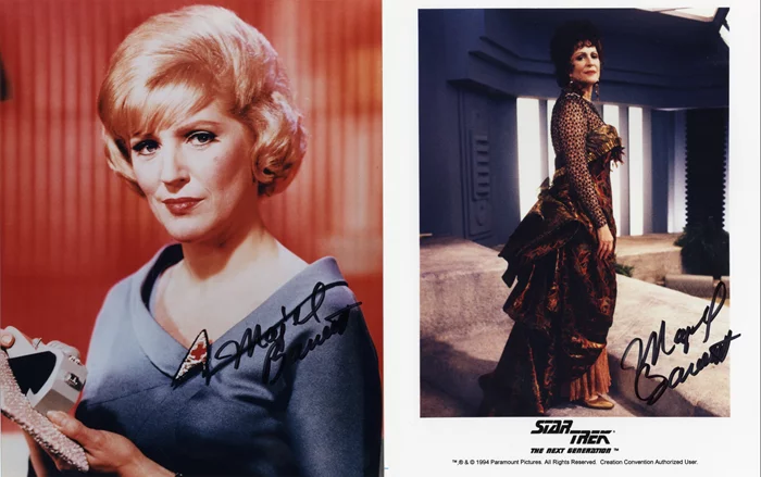 Majel Barrett autograph