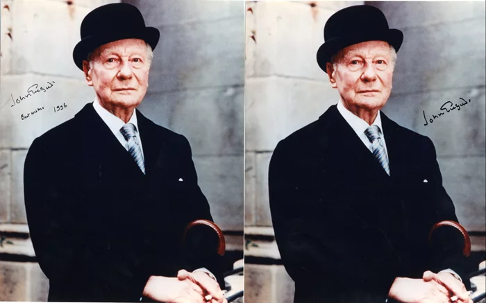 John Gielgud autograph