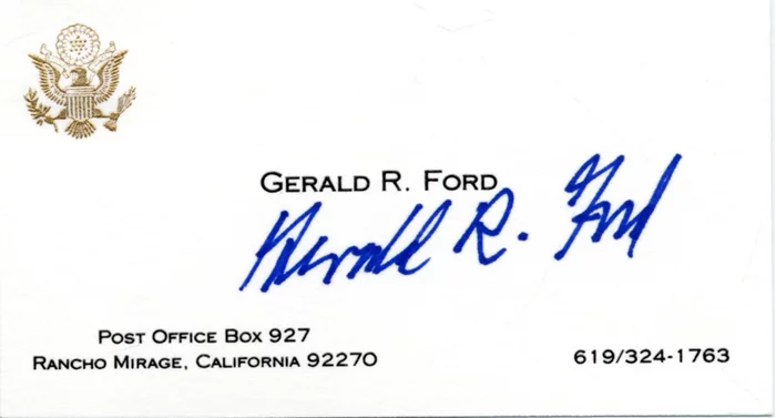 Gerald Ford autograph