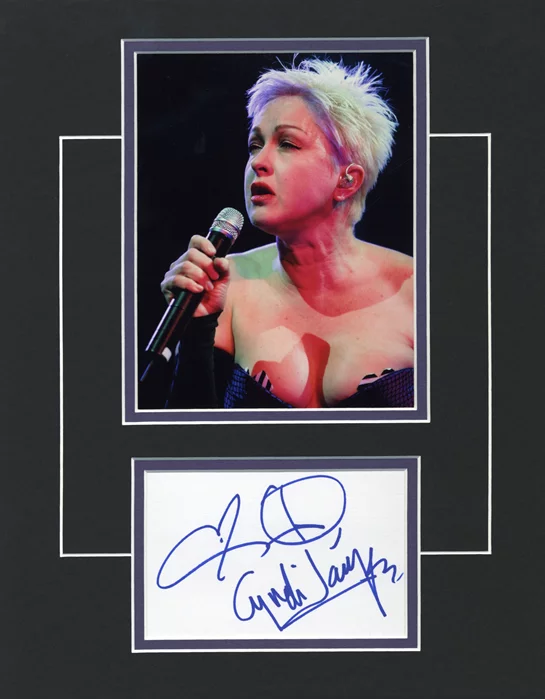 Cyndi Lauper autograph