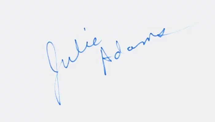 Julie Adams autograph